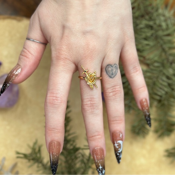 Enemies To Lovers Ring in Gold - Picture 2 of 4